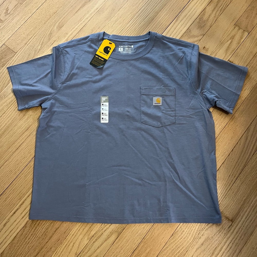 Carhartt Women’s Gray Short Sleeve Pocket Tee.Women’s Size M 8-10